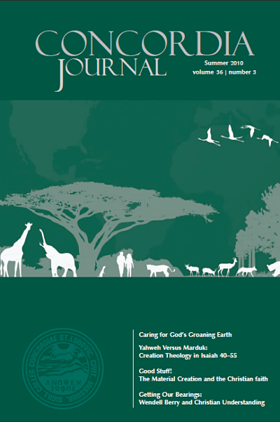 Summer 2010 CONCORDIA JOURNAL sneak peek