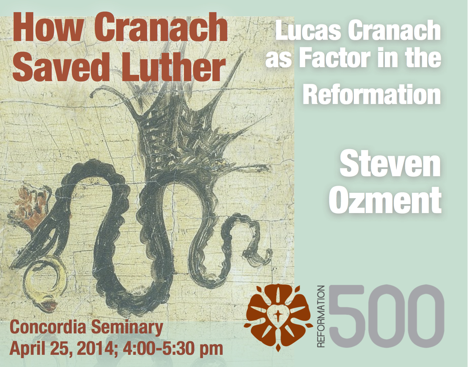 Steven Ozment to lecture on Luther and Cranach