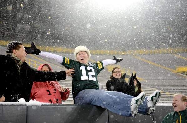 Lutheran pastor makes the Lambeau Leap